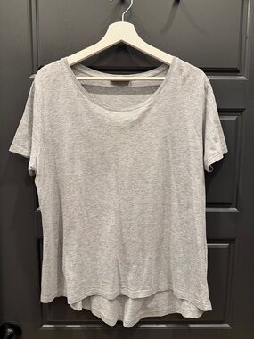 ZARA basic Light Gray Women's Scoop Neck Tee Size L